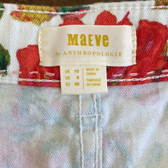 Anthropologie - Maeve - Denim Floral Pencil Skirt - Knee Length - 6 - Picture 4 of 4